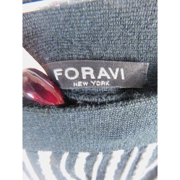 Vintage Foravi NY Black Midi Skirt A-Line Estate Find Goth Wicca M Wool Blend - Picture 8 of 10